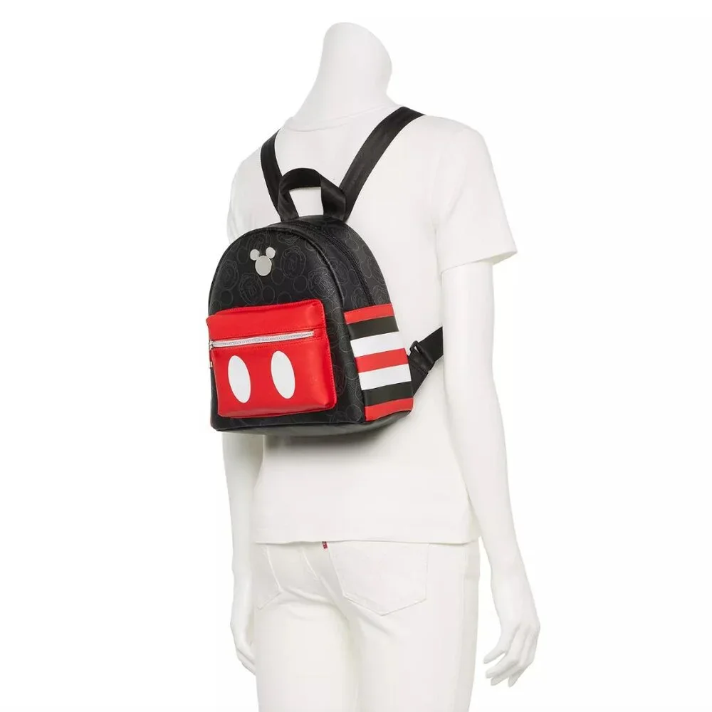 Disney Mickey Mouse Classic Cosplay Mini Backpack with Accordian Card Wallet